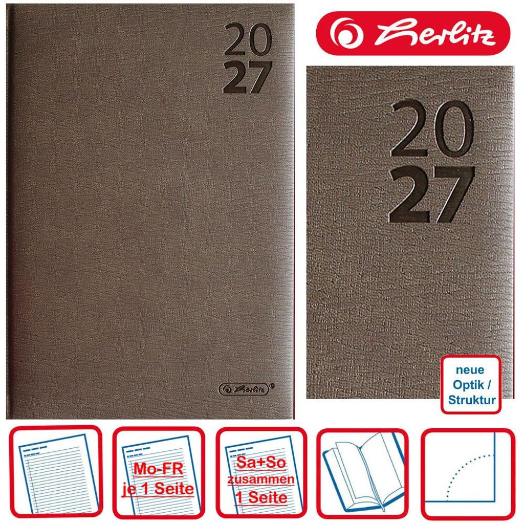 Herlitz Buchkalender A5 Wall 2027, Jahr / Farbe:2027 / Produktbild 