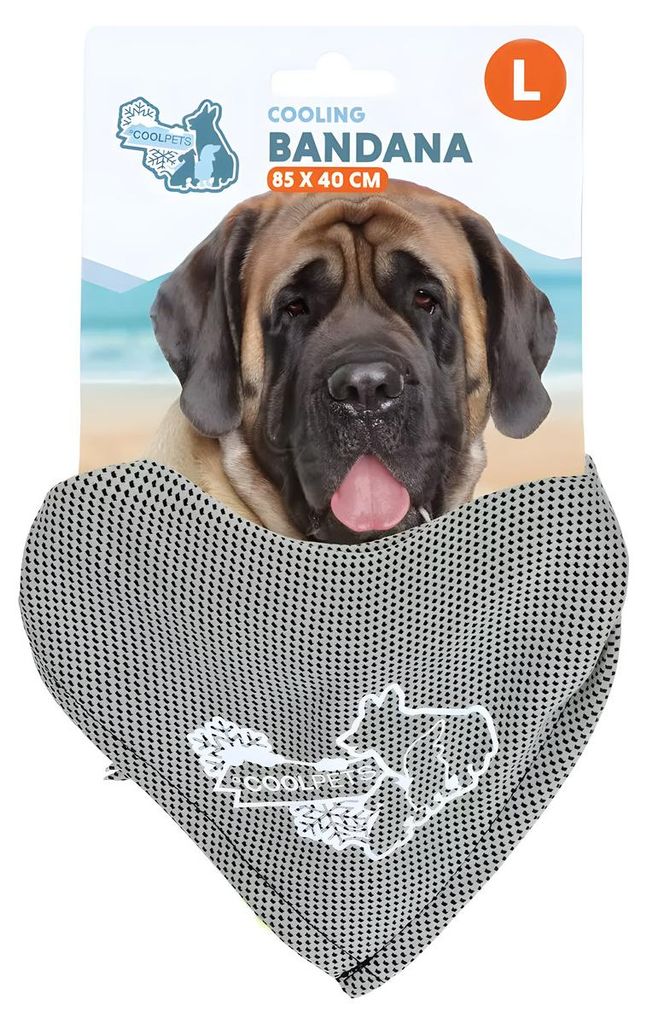 CoolPets kühlendes Halstuch Cooling Bandana beige, Größe: L