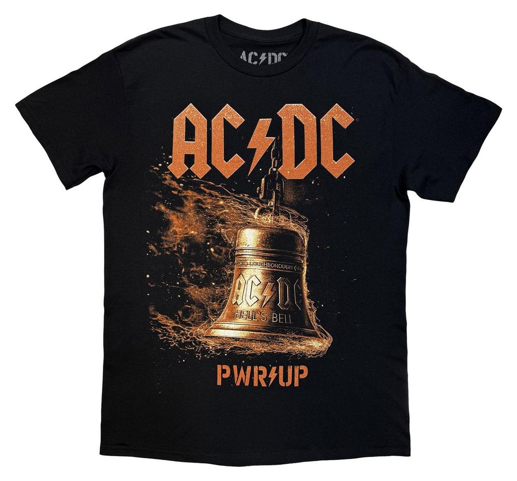 AC/DC - "Bell Lightning EU Tour ́25" T-Shirt für Herren/Damen Uni RO16343 (L) (Schwarz)