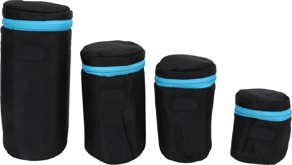 Pack 4 Borse Protettive Neoprene per Lenti Fotografiche Canon Nikon