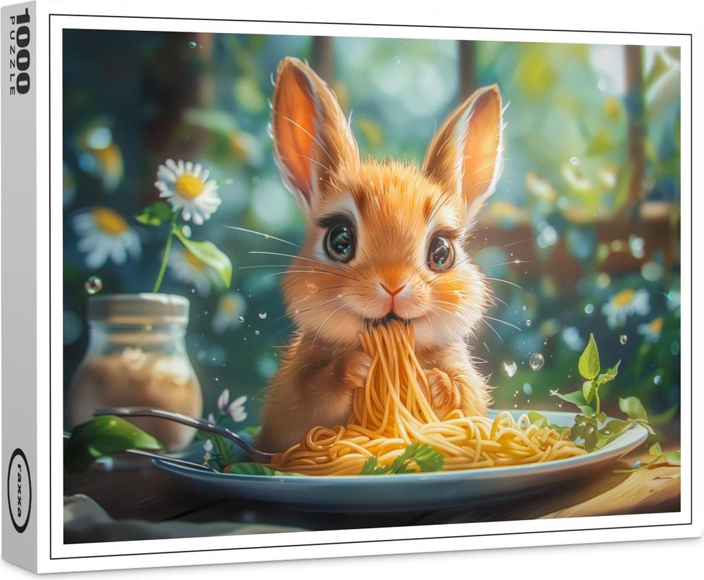 raxxa Premium-Puzzle "Lass uns gemeinsam Nudeln essen", 1000 Teile