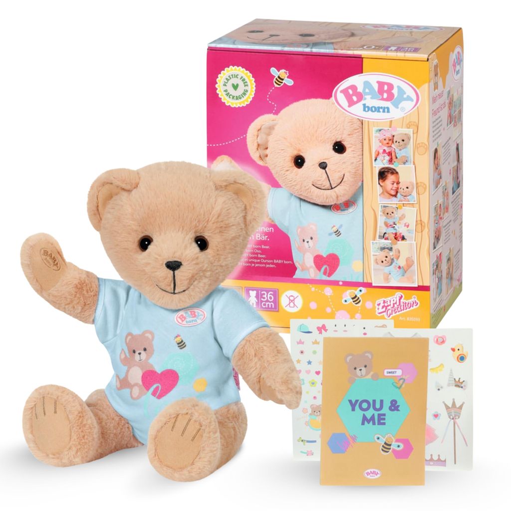 BABY born Bär mit blauen Strampler, Teddybär Kuscheltier Produktbild 