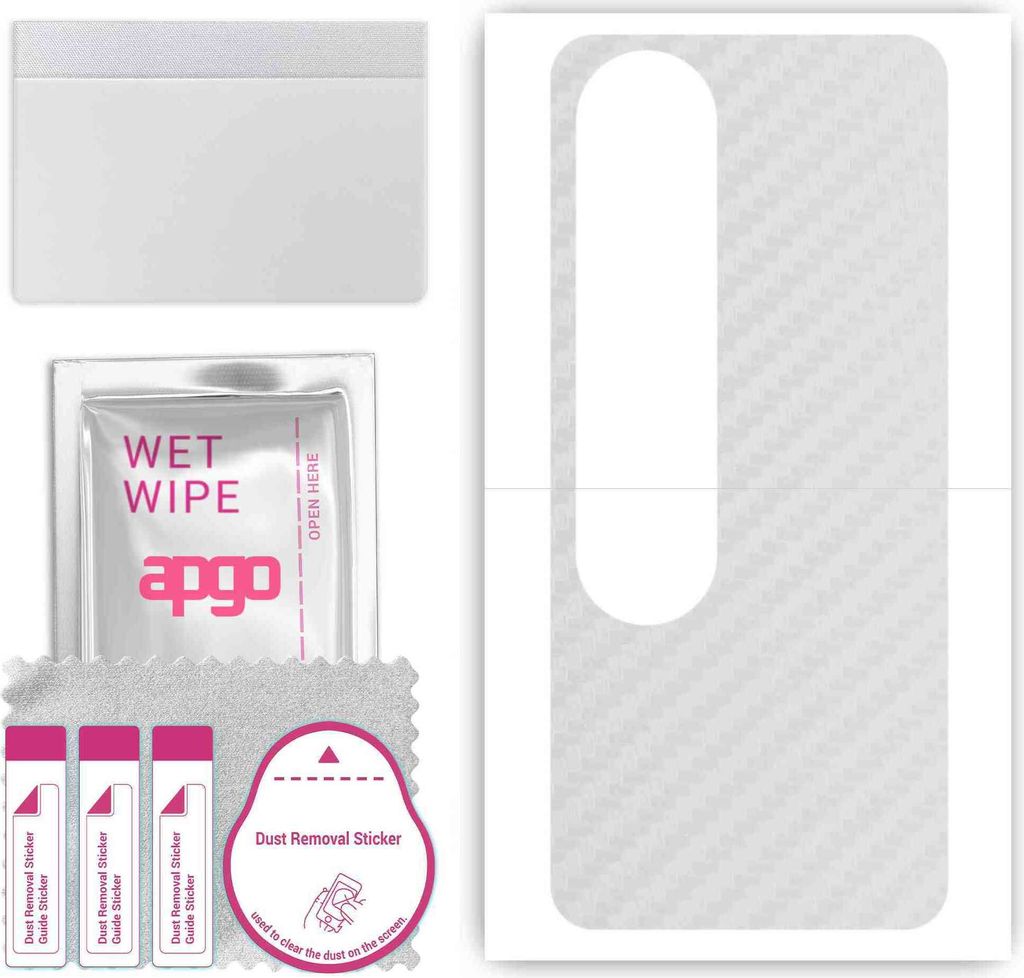apgo Rückseite Schutzfolie, Skin, kompatibel mit Oppo A58 5G, Hinten Displayschutzfolie aus Vinylfolie, kratzfest, einfache Montage - Transparente...