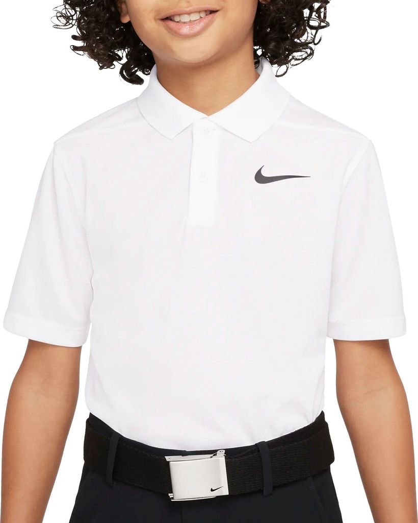 Nike Dri-Fit Victory Boys Golf White/Black XL Polo-Shirt
