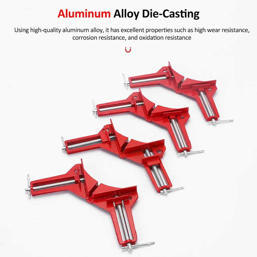 Serre-joint à angle droit renforcé en aluminium - Fixation rapide 90° - 7