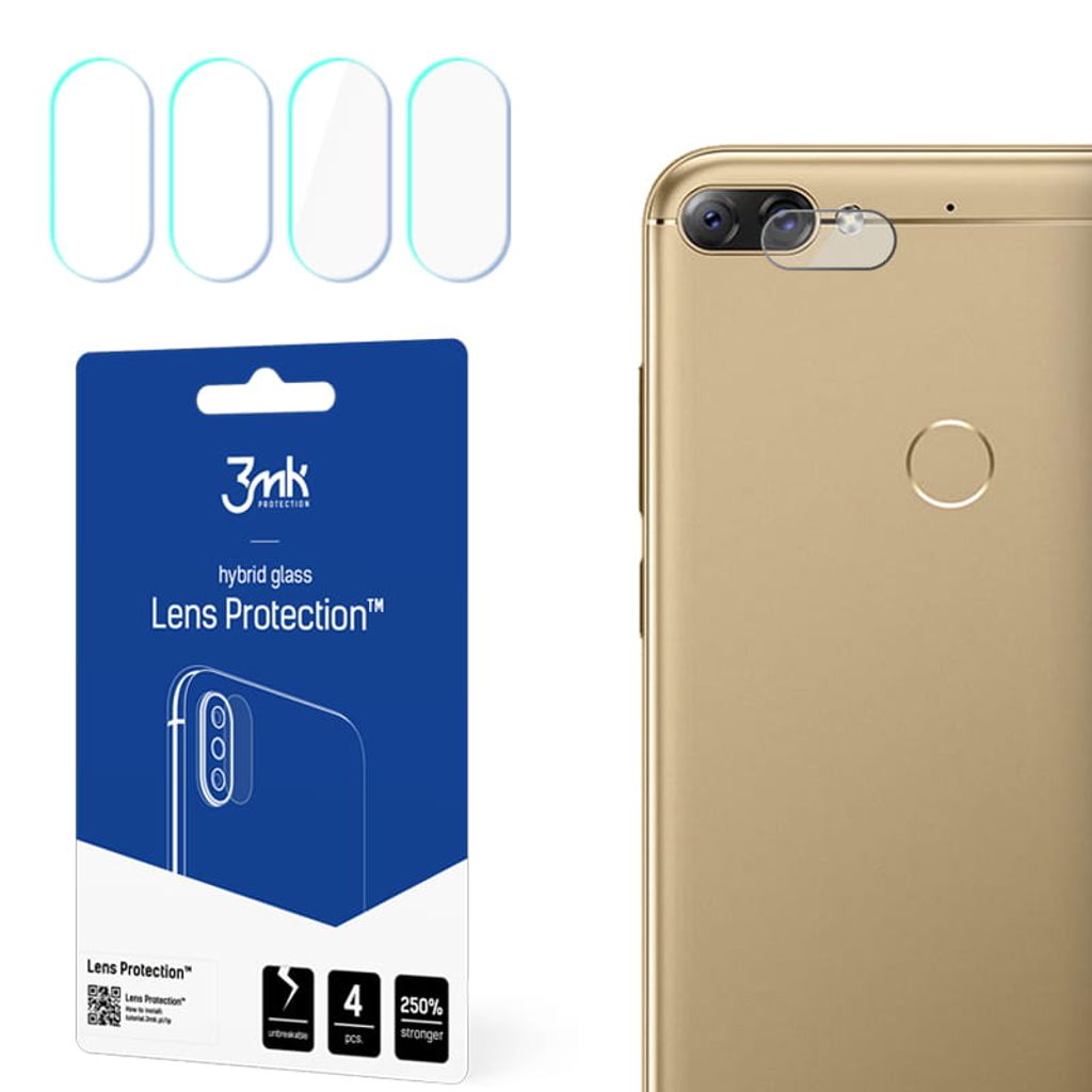 3mk Hybridglas Lens Protection für Lenovo K9 Note Kamera Objektiv Kameralinse 0,16mm 6H (4 Stück)