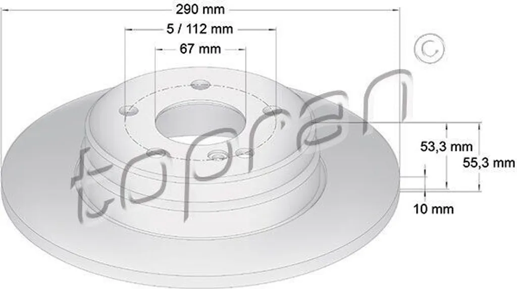 Disque de frein thermique arrière OE 2104230312 pour SLK R171 sport