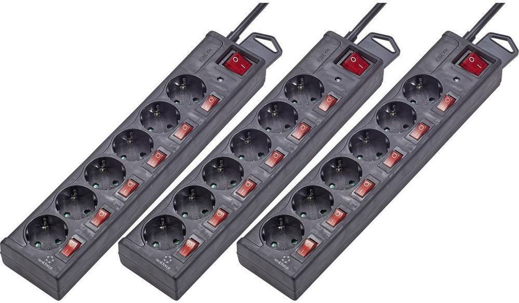 Renkforce RF-3050852 Überspannungsschutz-Steckdosenleiste Produktbild 