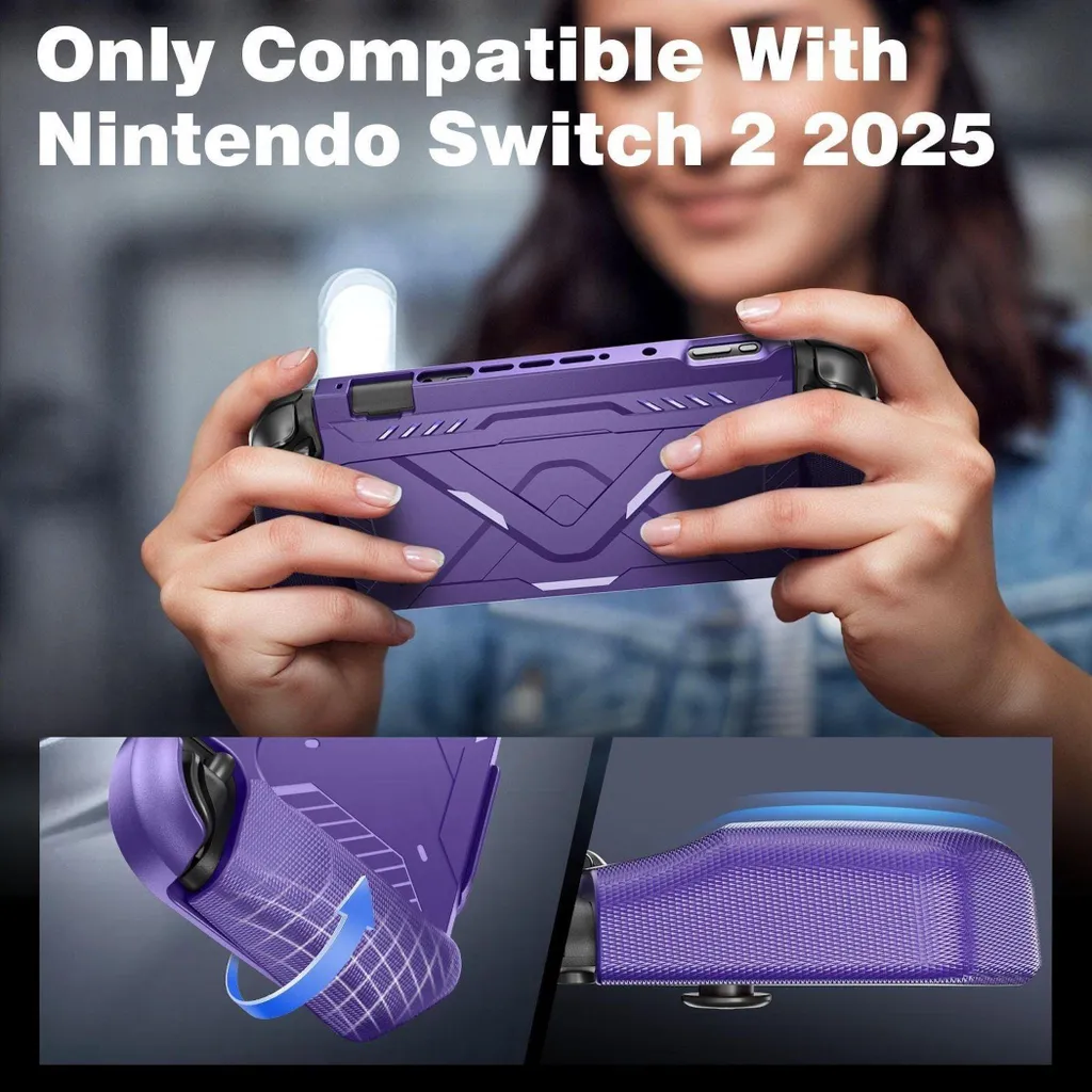 Coque Nintendo Switch 2 de Protection Robuste TPU Design Mecha Noir - 4