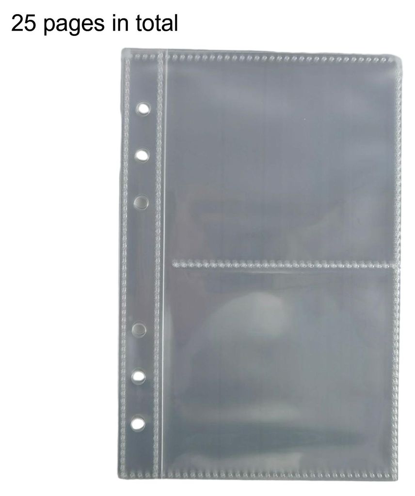 Reißverschluss-Ordner mit transparentem Fenster, Sternenmuster, PVC-Einband, Kartenorganizer mit mehreren Fächern, tragbarer Kartenhalter für Sa...