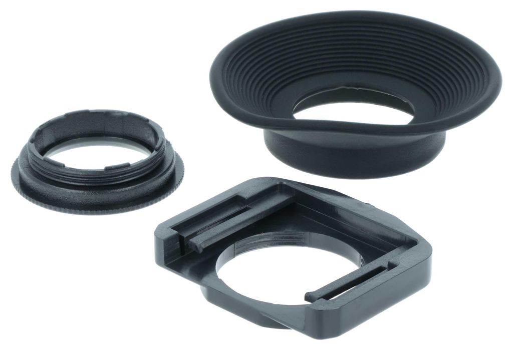 vhbw Augenmuschel Sucher Set kompatibel mit Nikon D800, D4s, D800E, D3X, D810, D700, D4, D810a, D500 Kamera Spiegelreflexkamera DSLR Okular - Schwarz