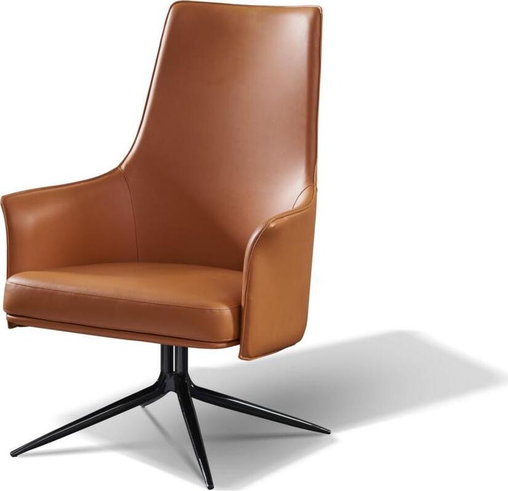 Sessel Design Couch Sofa Relax Leder Lounge Club Polster Sitzer Luxus Orange Neu