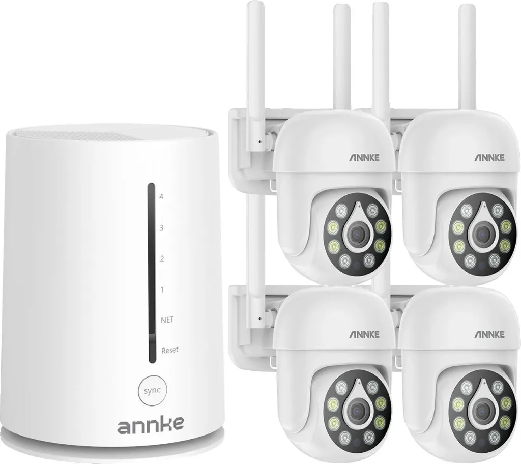 Caméra WiFi 5MP vision nocturne 20m, support micro SD 512GB interphone