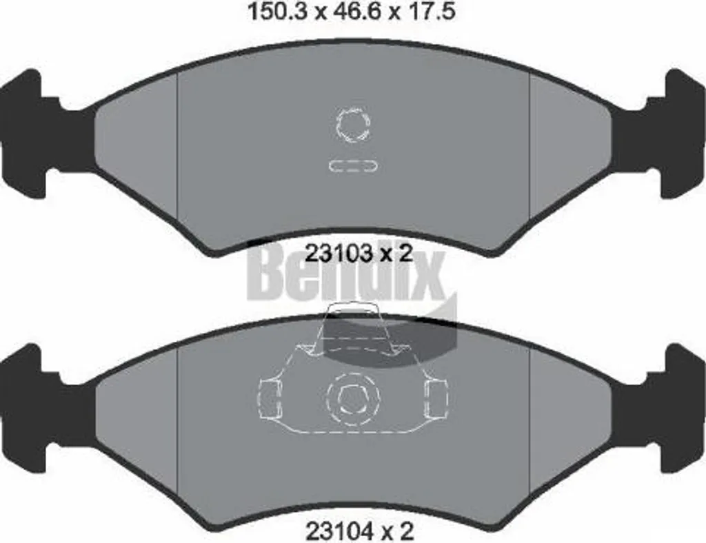Plaquettes de Frein BPD1923 Haute Résistance OE 1010503 pour Courier