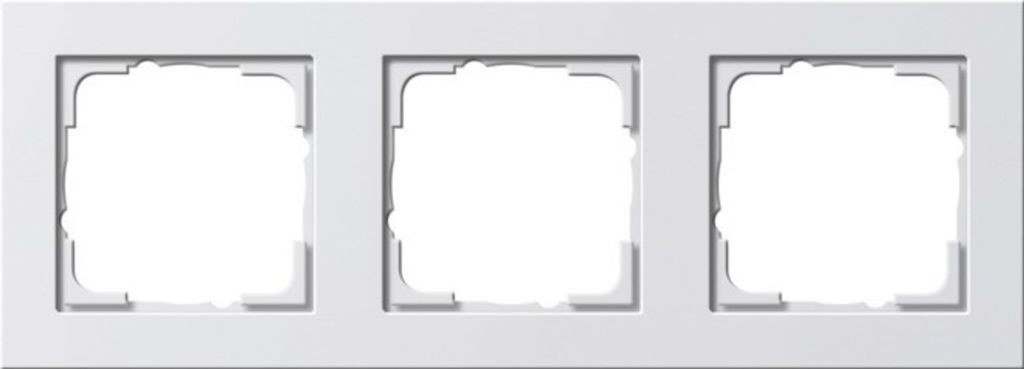 Gira Rahmen, 3fach, E2, reinweiß matt, 1 Stk.