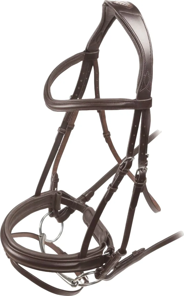 Bridon Velociti ER879 en Cuir Marron Taille XFull pour Grand Cheval