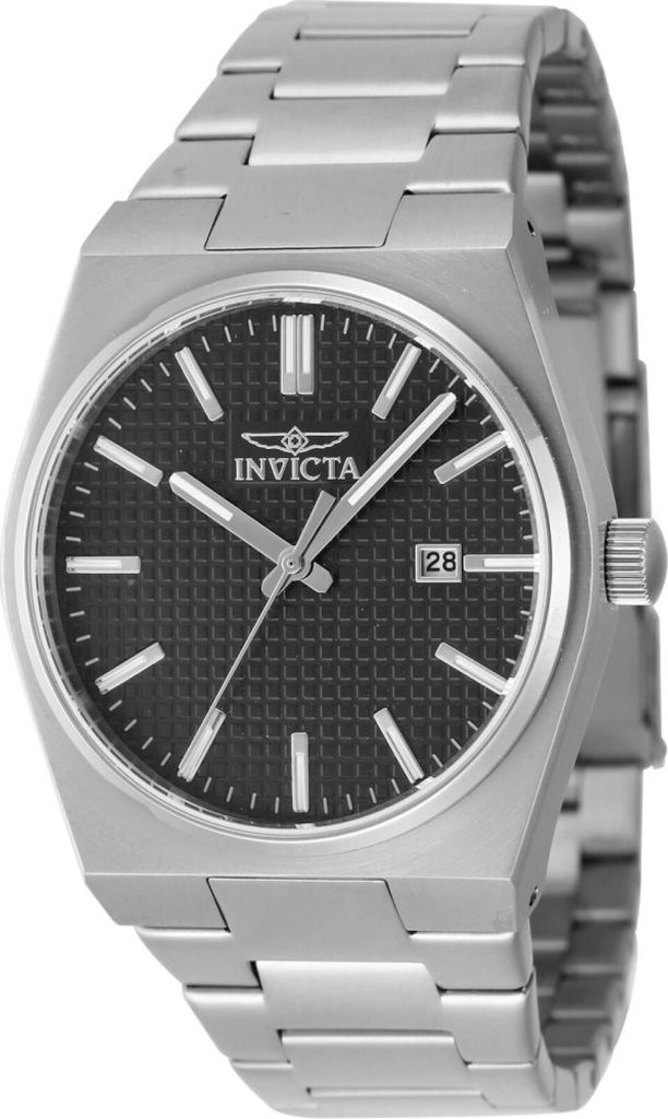 Invicta Speedway 48389 Herren uhr - Wasserdicht - Analog - Quarzuhrwerk - Edelstahl mit schwarzen zifferblat - 40mm