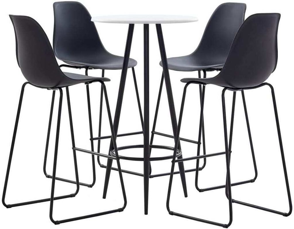 5-tlg. Bar-Set Kunststoff Schwarz