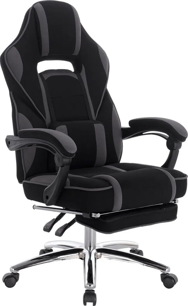 Fauteuil gaming contre le mal de dos Happyment Berlin, assise réglable tissu