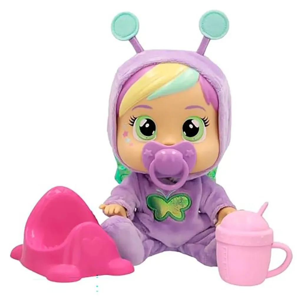 Poupée Cry Babies Susi - Poupée Interactive avec Pyjama Cerise Rigolo