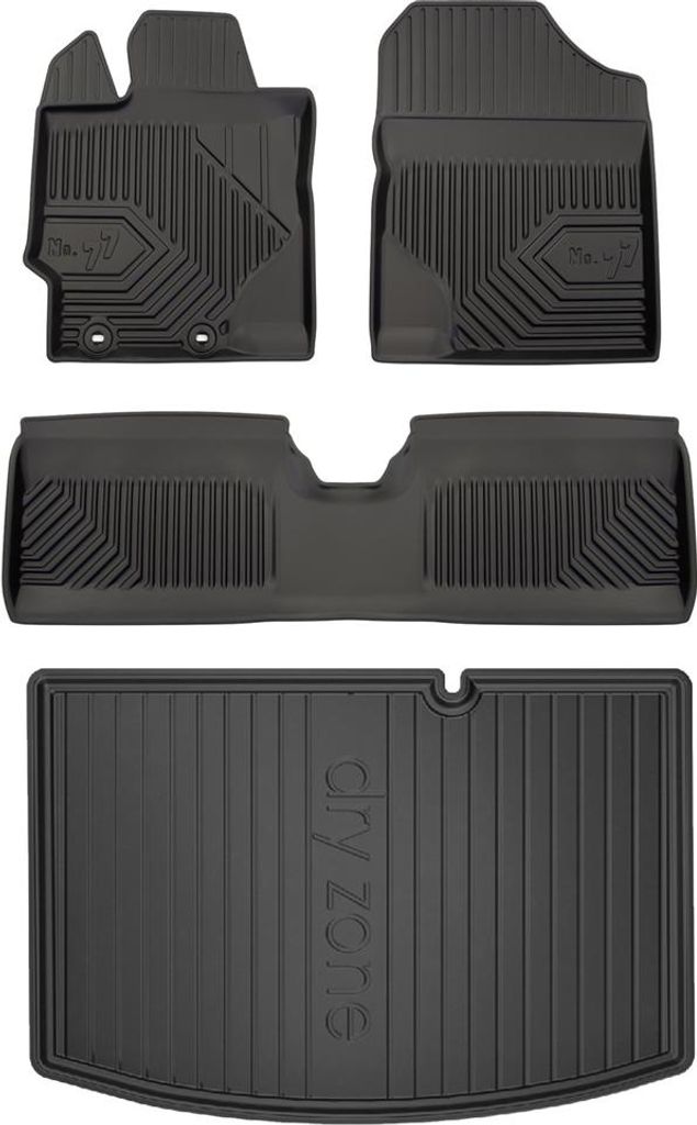 SET 77 Fußmatten und Fußmatten Toyota Yaris 3 Active Hatchback 2011-2020 d