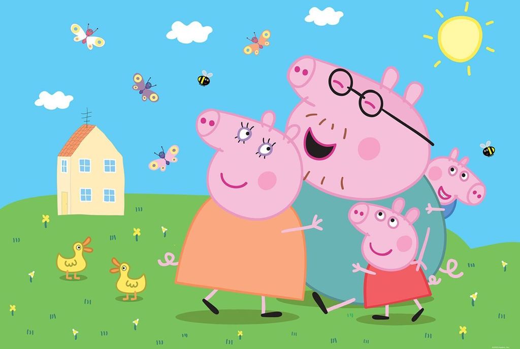 Sanders & Sanders Fototapete Peppa Wutz Grün, Blau und Rosa Produktbild 