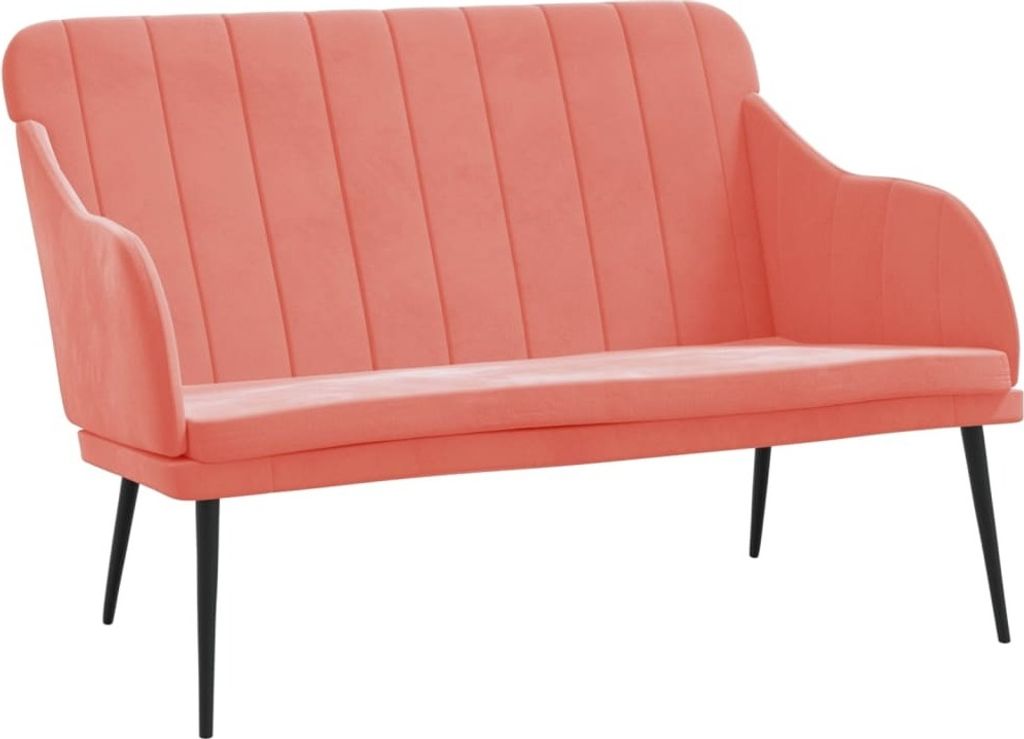 Sitzbank Rosa 110x76x80 cm Samt