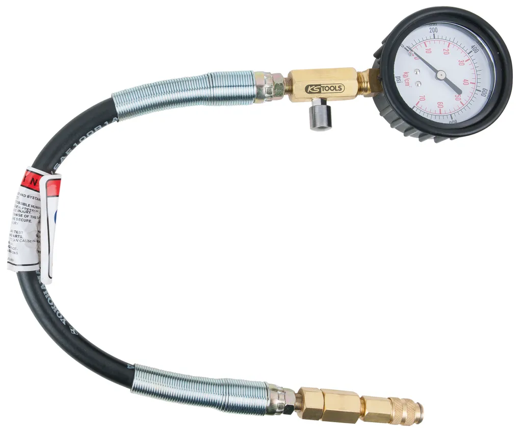 Manomètre de compression professionnel KS Tools 0-1000 psi Ø 70 mm
