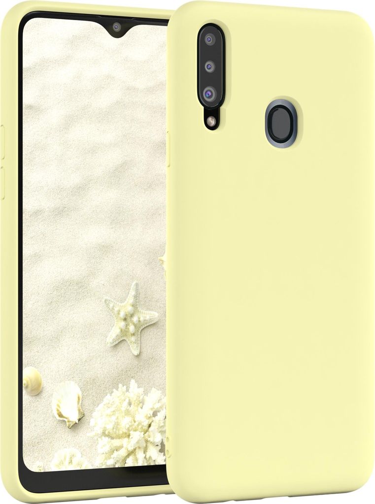 EAZY CASE Silikonhülle für Samsung Galaxy A20s Silikon Backcover Schutz in Gelb