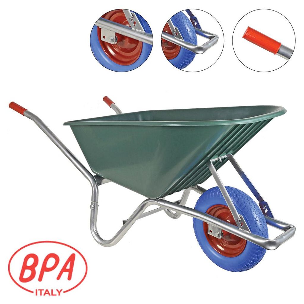 BPA Schubkarre pannensicher Vollgummirad Bauschubkarre Produktbild 