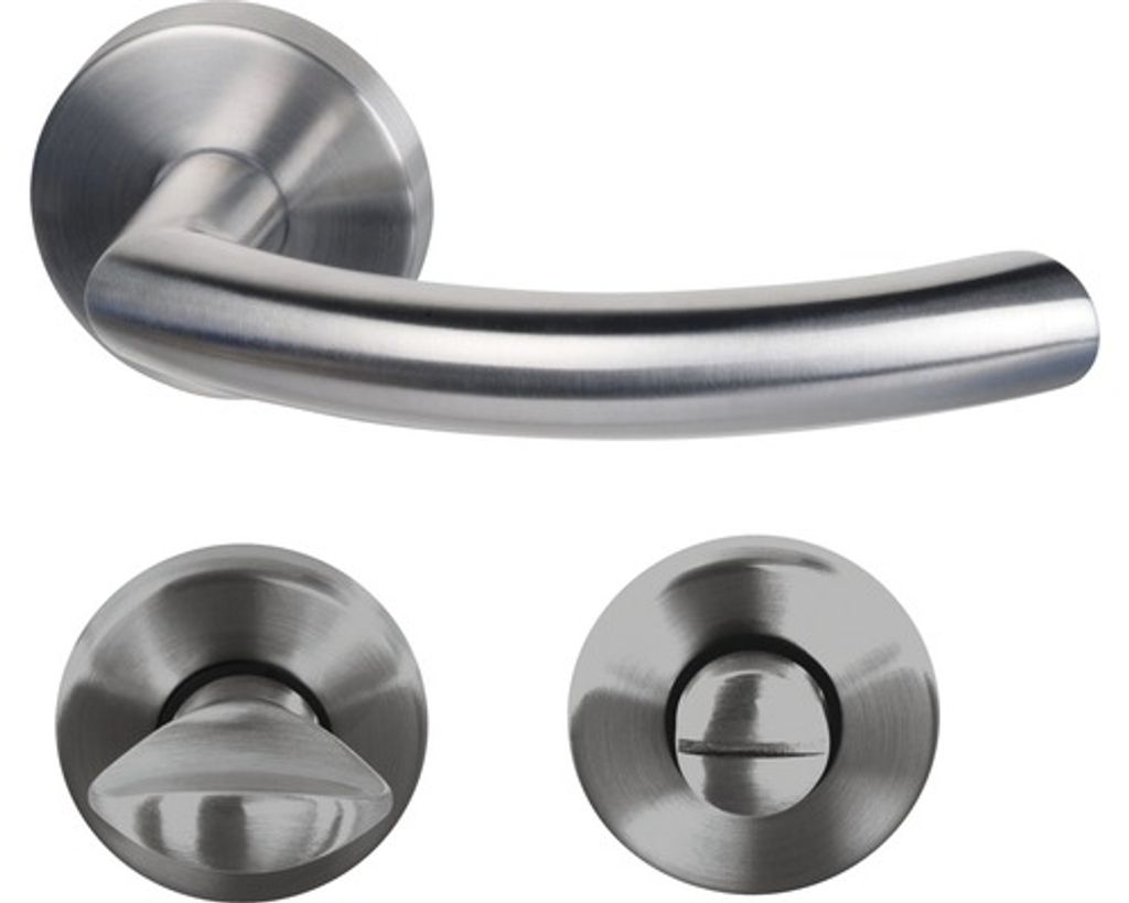 Alpertec WC-Rosettengarnitur Jillian Edelstahl silber rund Produktbild 
