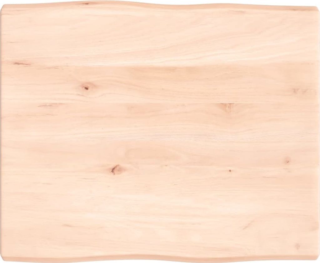 vidaXL Tischplatte 60x50x(2-4) cm Massivholz Unbehandelt Baumkante