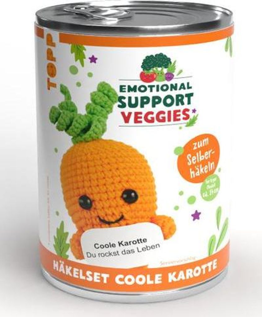 frechverlag GmbH Emotional Support Veggies Häkelset Karotte coole Karotte