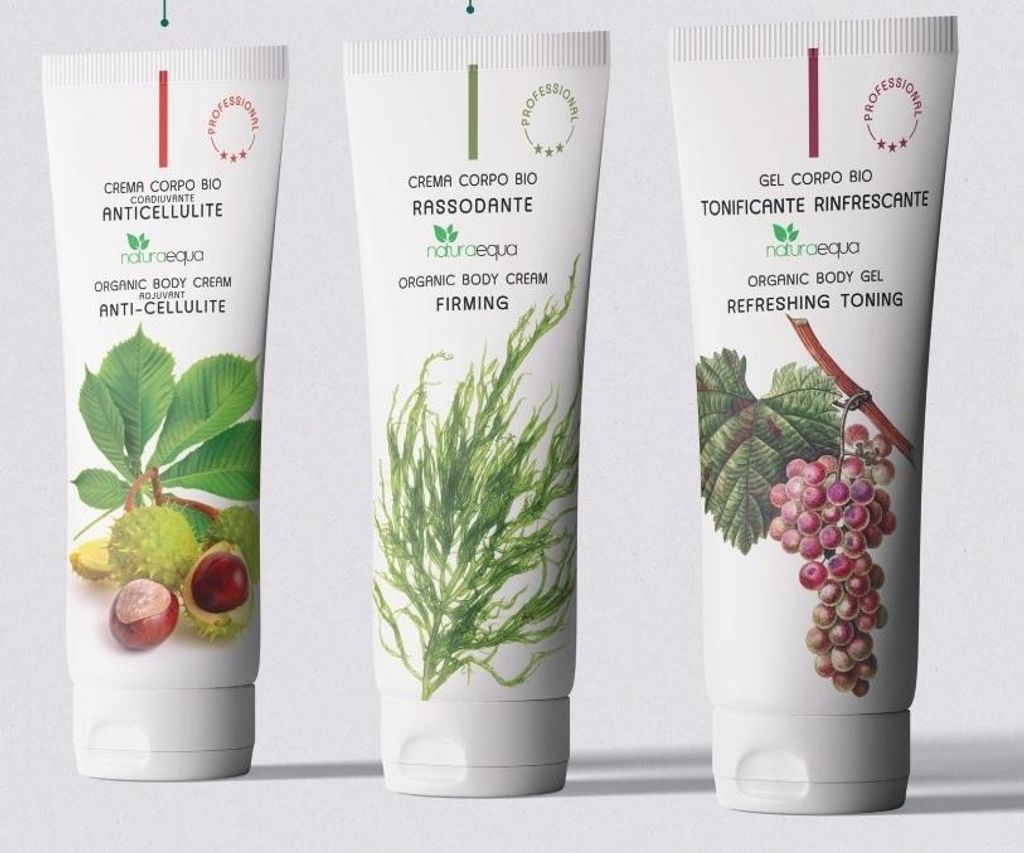 Naturaequa - Körperpflege Set - Anti-Cellulite Creme Rassende Creme Tonisierendes Gel Bio Vegan