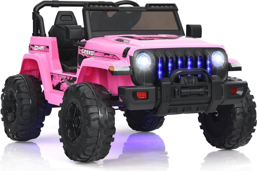 12V Kinder Elektroauto, Kinderauto mit 2,4G Fernbedienung & Scheinwefer & Musik,Elektrofahrzeuge für Kinder ab 3 Jahren, bis zu 35 kg belastbar (P...