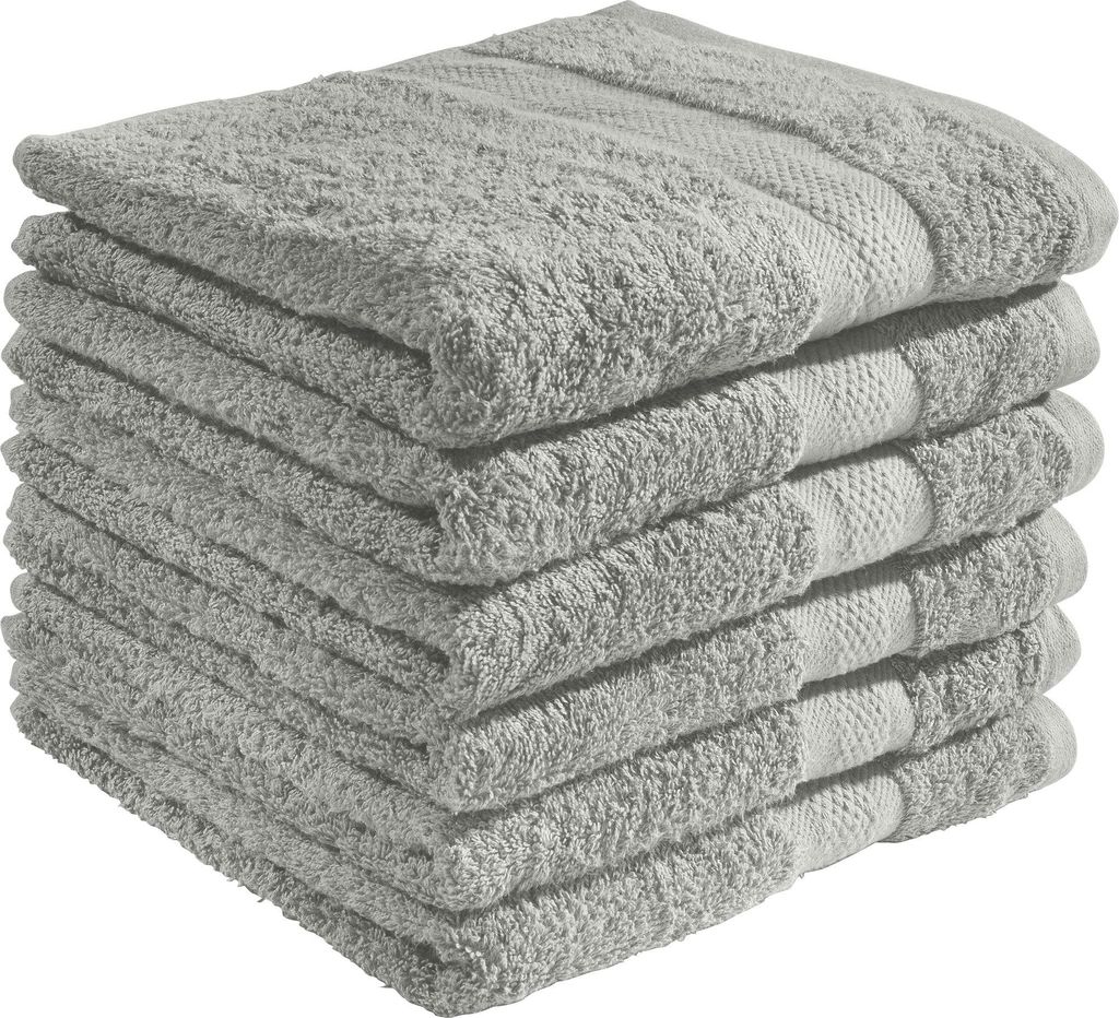 REDBEST Handtuch Chicago" 6er-Pack grau 50x100 cm"