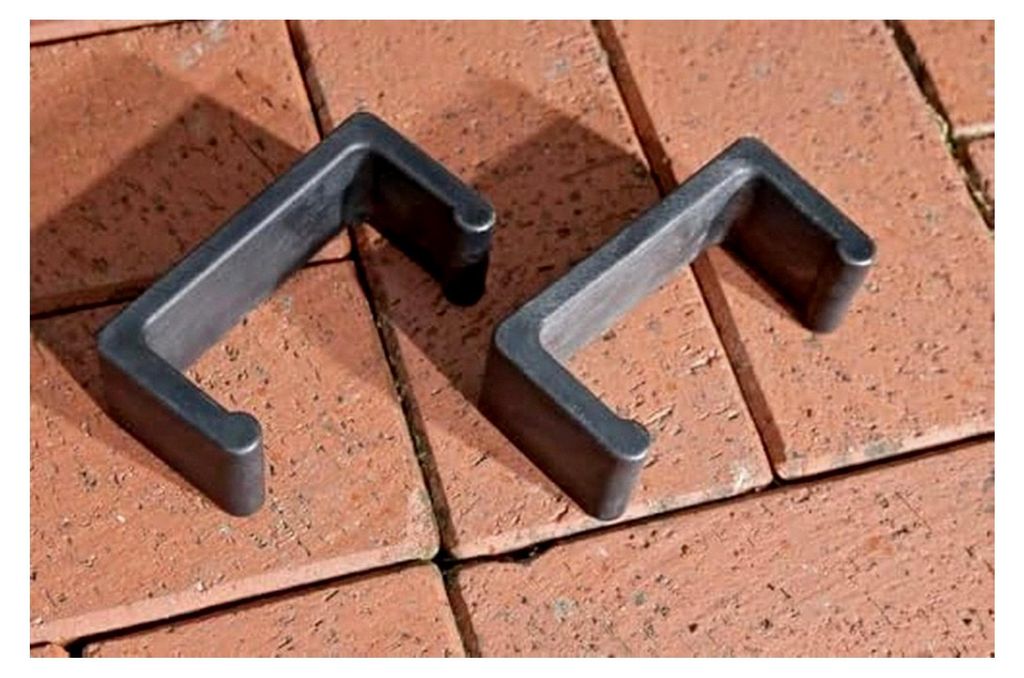 Verbindungsstück für Polyrattan Gartenmöbel | Verbindungsklammer für Gartenmöbel | Halteklammer für einzelne Elemente, Farbe: schwarz