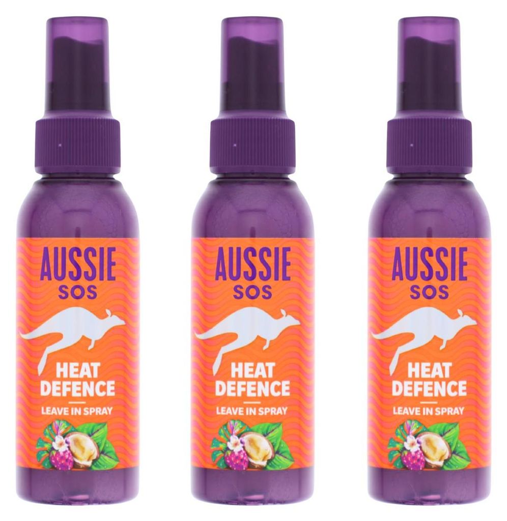 3 x Aussie SOS Heat Defence Leave In Spray je 100ml Hitzeschutzspray
