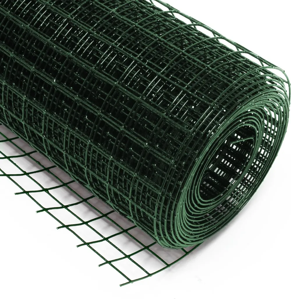 Grillage en Acier Galvanisé PVC Vert 19x19 mm Maille Soudée 25m x 50cm