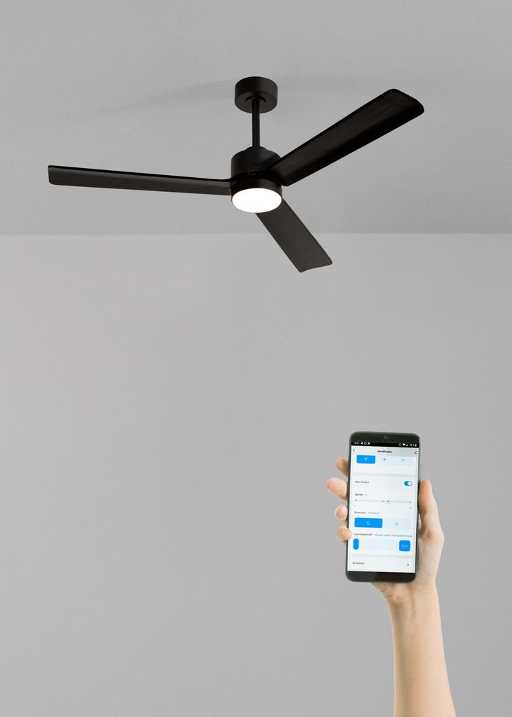 WIND MODERN - Leiser 40W Deckenventilator mit LED-Licht in verschiedenen Größen erhältlich