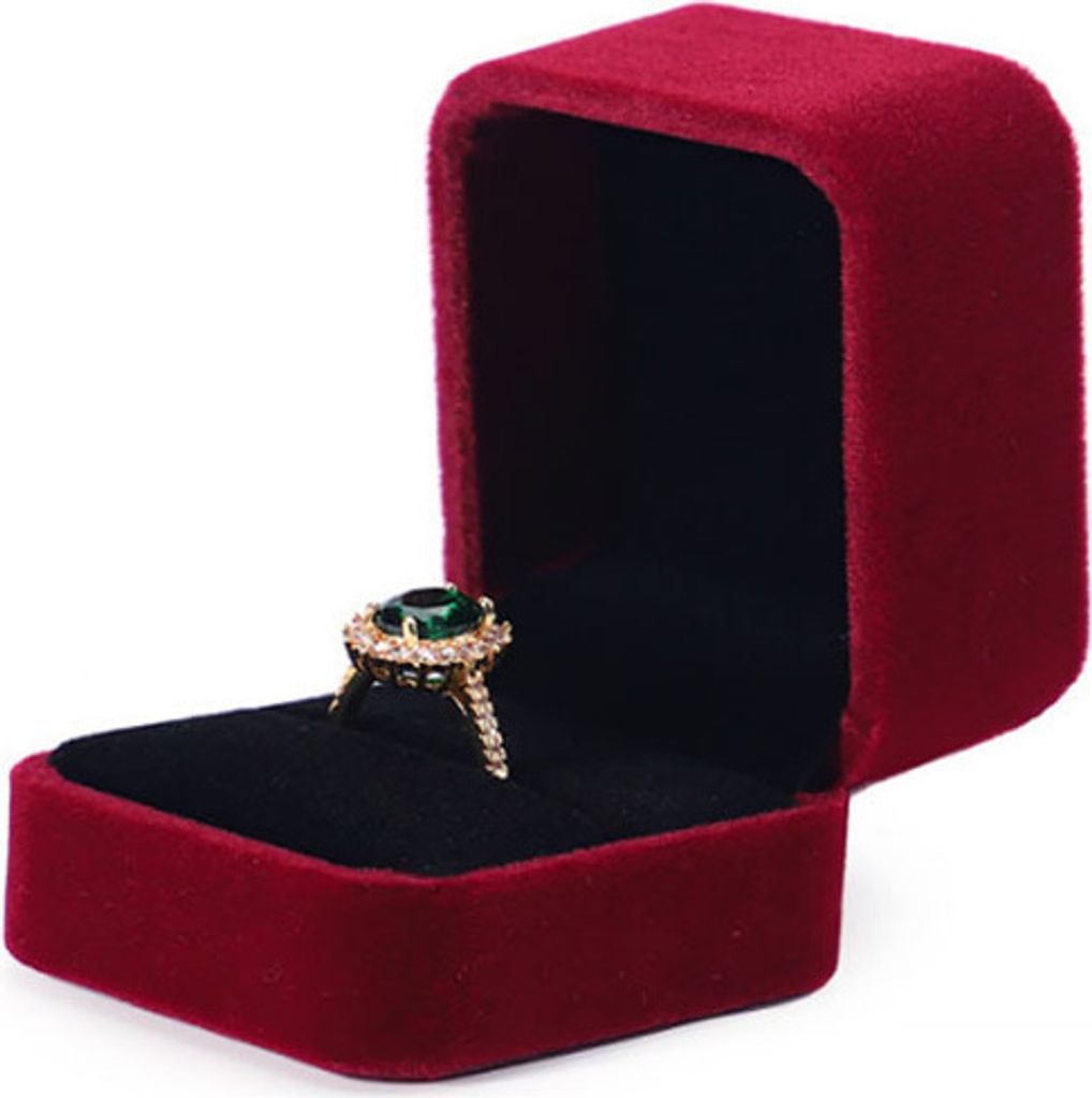 INF Boîte à bijoux pour bague Rouge foncé Image du produit 