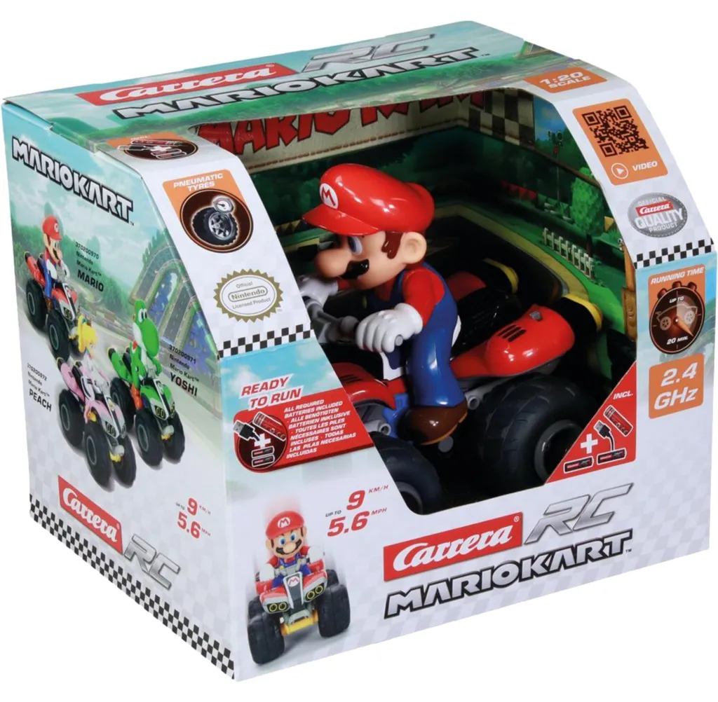 Carrera RC Mario Kart Quad 2,4 GHz - Voiture télécommandée Mario