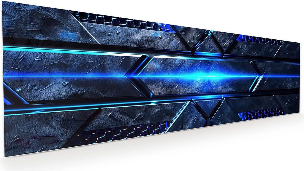 Glasbild 120x40cm in XXL für Wohnzimmer, Schlafzimmer Motiv Futuristisches Design
