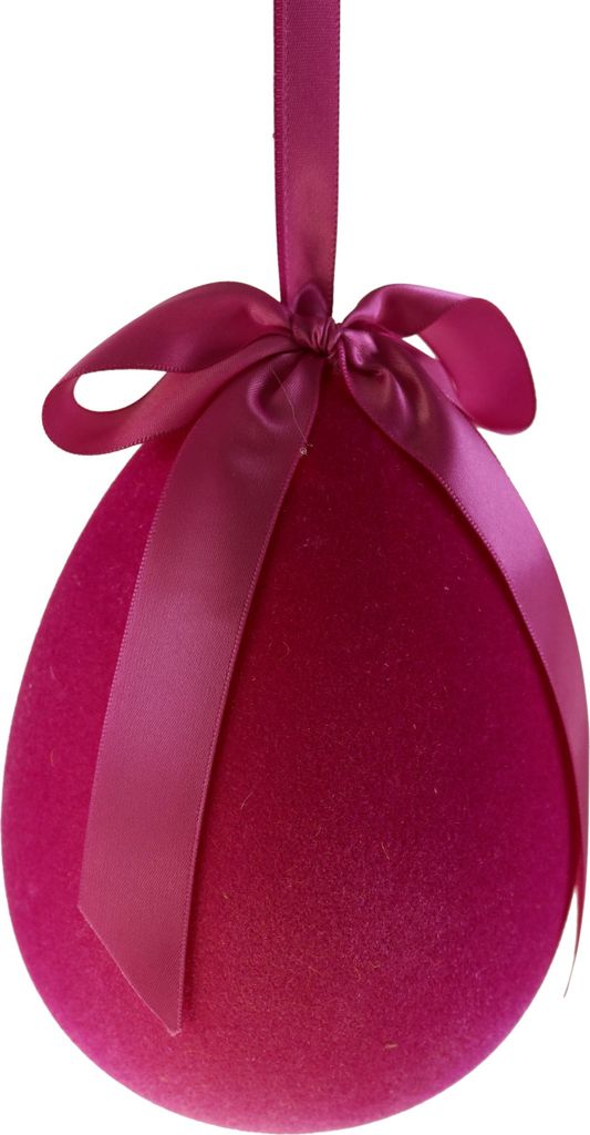 Werner Voß GmbH Voß Hänger Ei mit Schleife magenta 11x15 cm Produktbild 