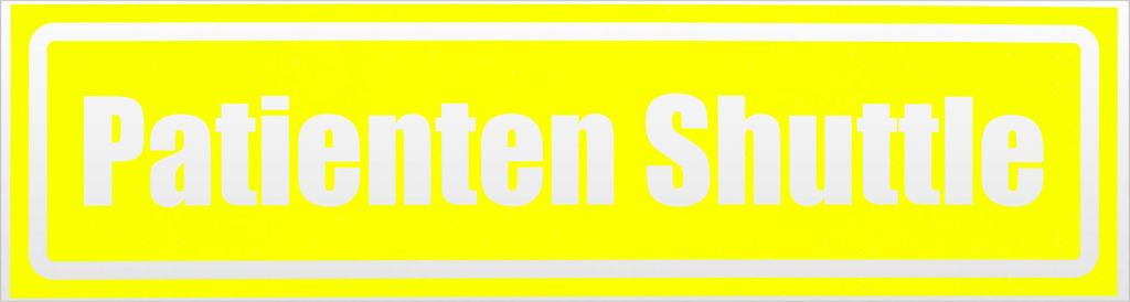 Kiwistar Patienten Shuttle invertiert Magnetschild Schild magnetisch - 20cm Neongelb - Magnetfolie für Auto PKW Kfz