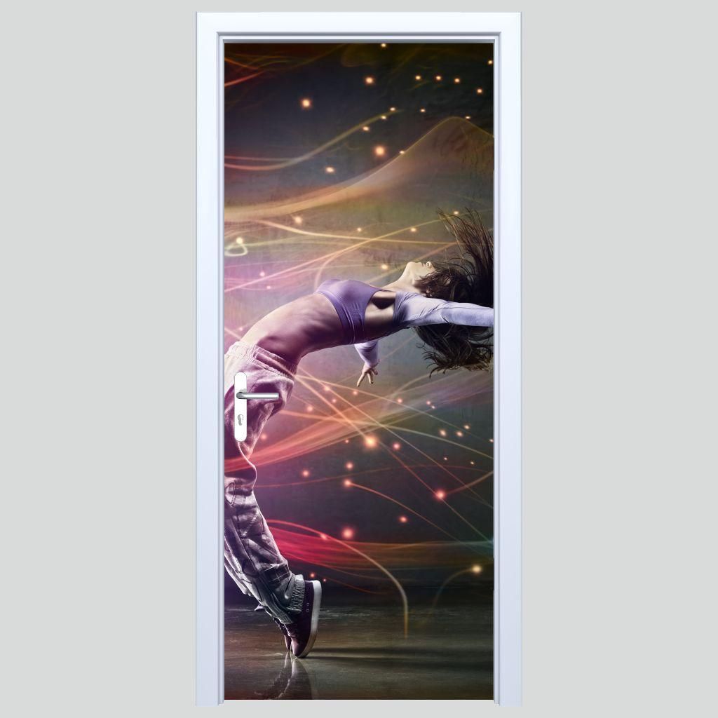 Modern Dance Stoff-Türaufkleber 160PD