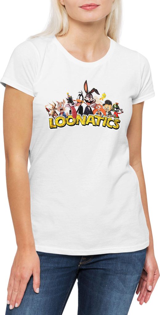 Urban Backwoods Loonatics, Damen T-Shirt, Farbe: Weiß, Größe: XS