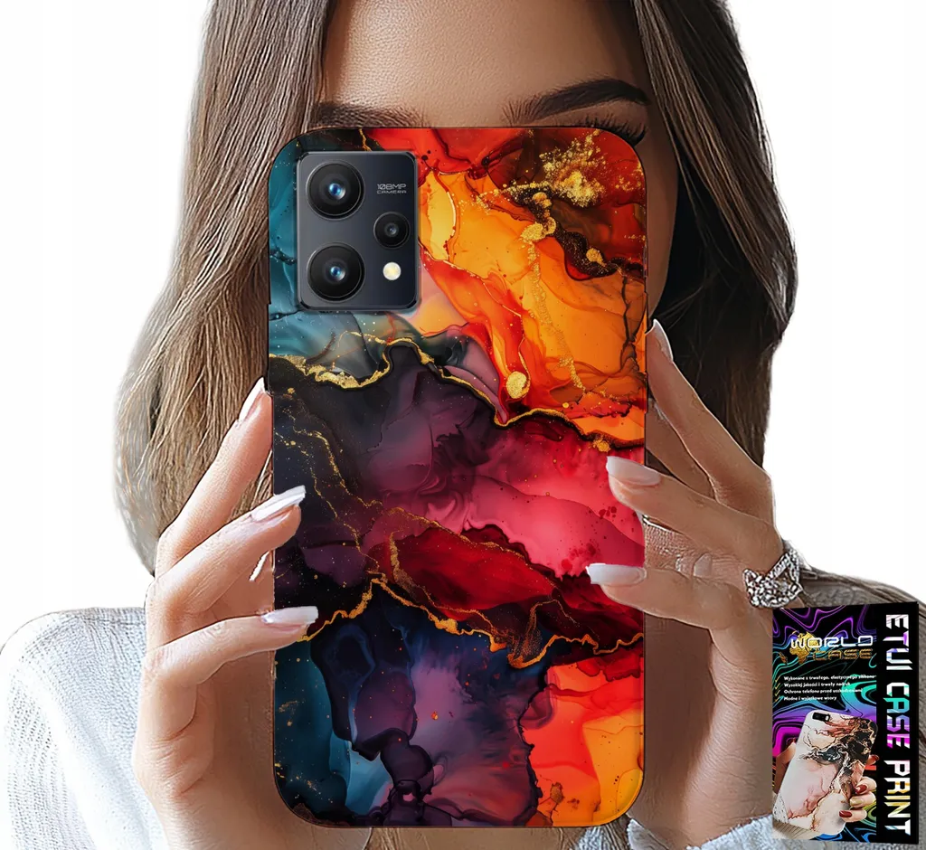 Cover Realme 9 5G Stone Design + Screen Protector Vetro 9H