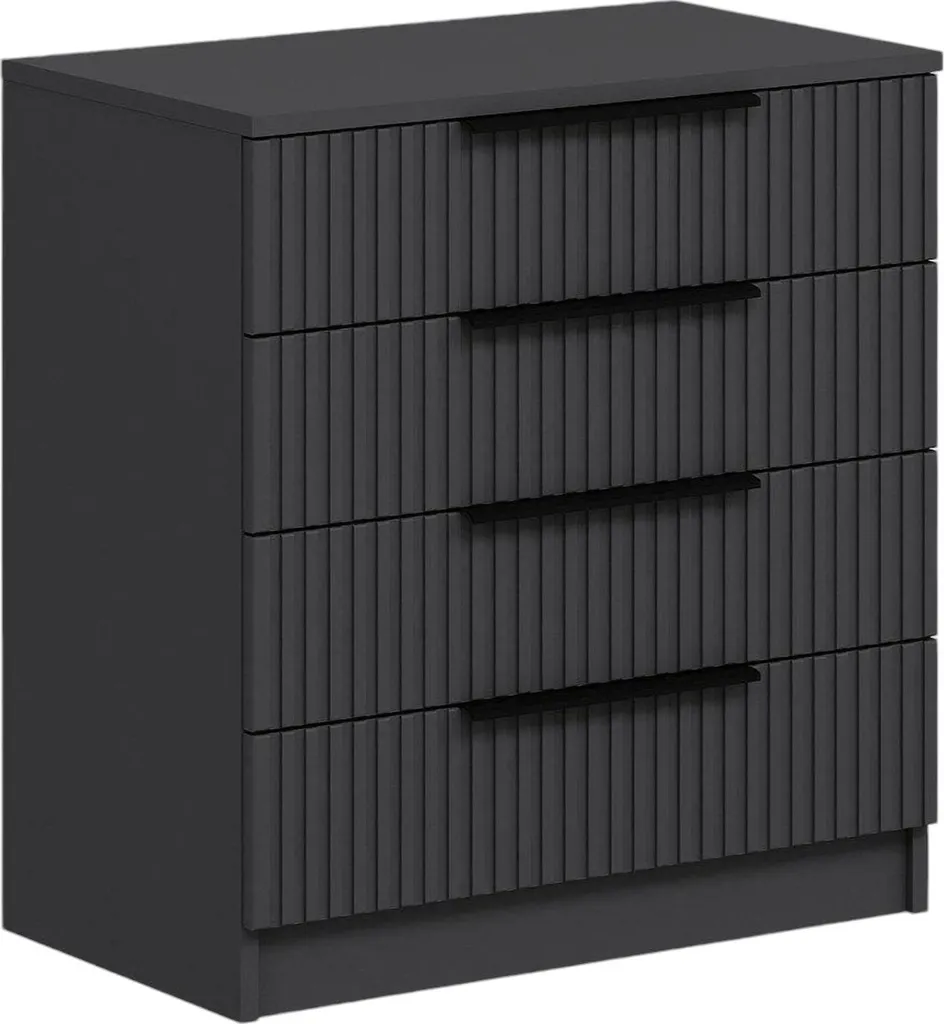 Commode Compacte Anthracite 7 Tiroirs Vicente : Design et Robustesse