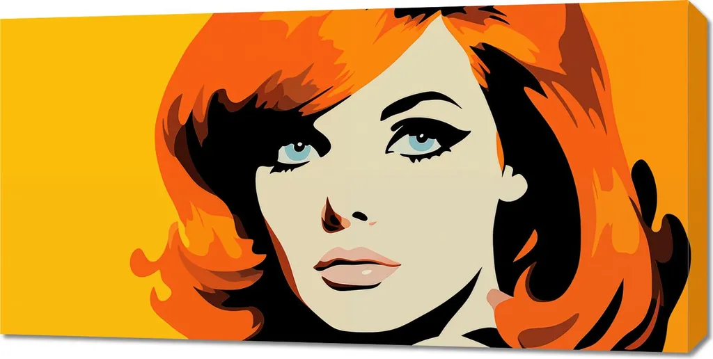 Réveillez un mur terne avec la toile Regard enflammé de 100 x 50 cm